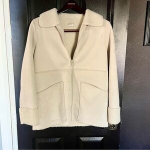 Mother Timber Faux Suede Sherpa Jacket Coat